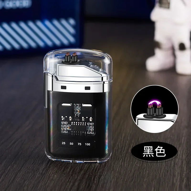 Waterproof Watch Lighter Windproof USB Plasma Rechargeable Lighter Outdoor Portable Smoking Cigarette Lighter Men's Watch Gift
