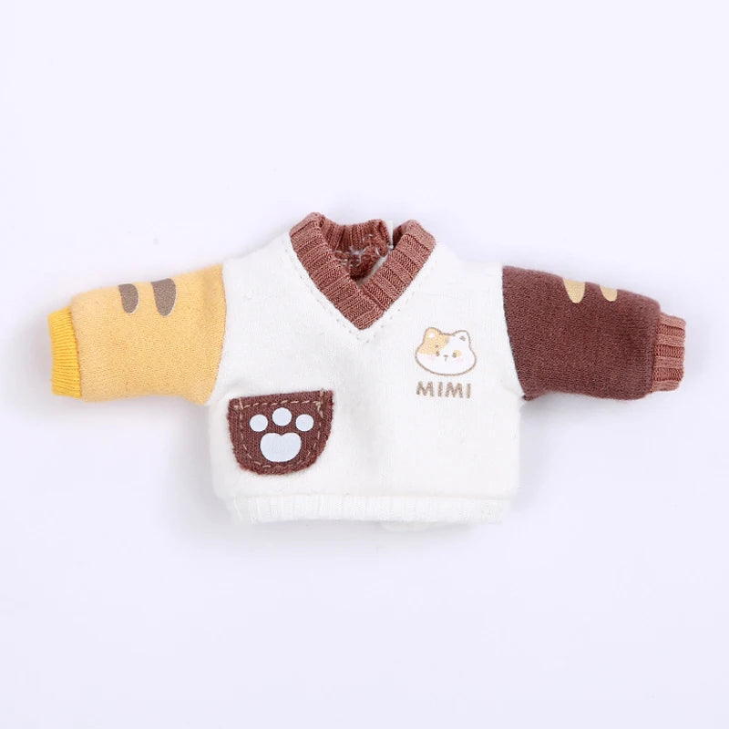 Ob11 Doll Clothes Cute Cat Coats Dolls Hoodies Sweatshirts With Cat Pattern For Obitsu11, Molly, Gsc Body, Ymy, 1/12bjd Doll