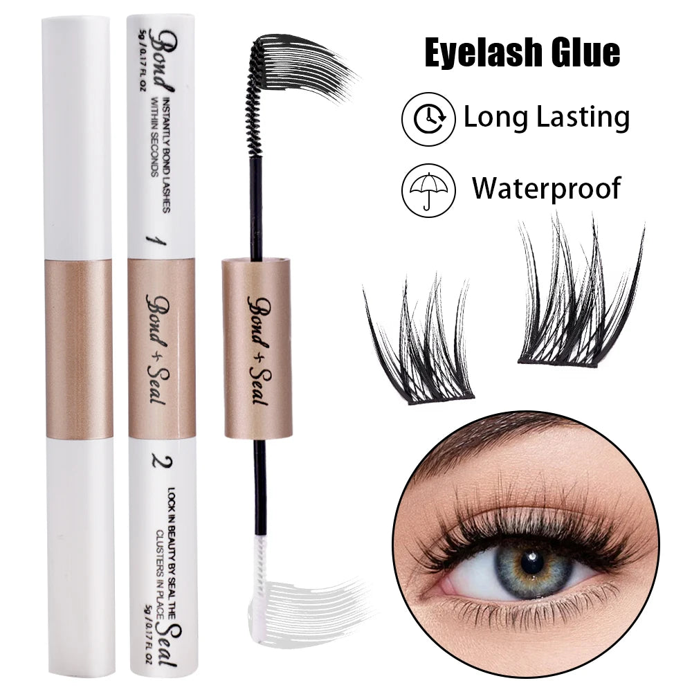 Lasting Eyelash Glue Balm Double-headed Black Mascara Glue Long-lasting Set Eyelash Brush Fast Drying Eye Lash Extension Makeup