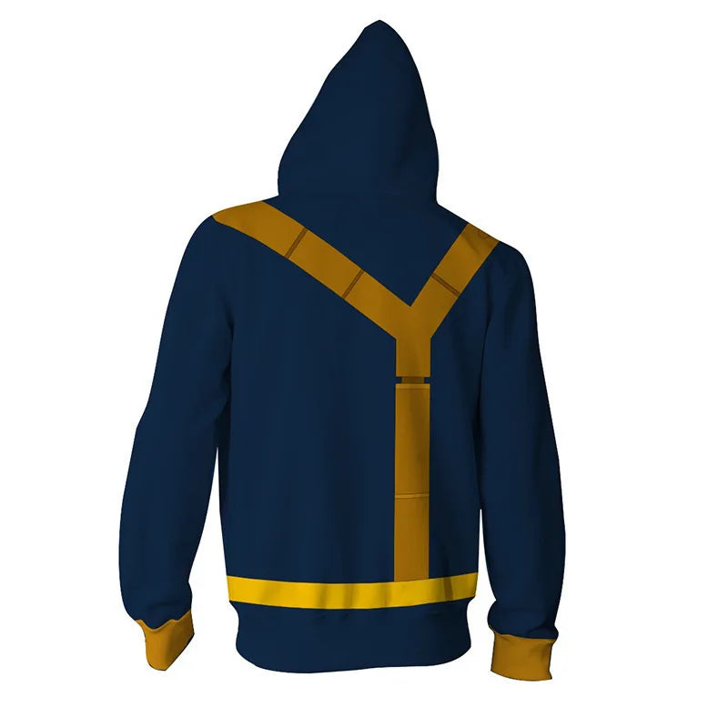 Movie X Men Hoodies Scott Summers Hooded Cyclops Wolverine Cosplay Jacket Phoenix Printing Sweatshirt Zipper Hoody Clothes Coat