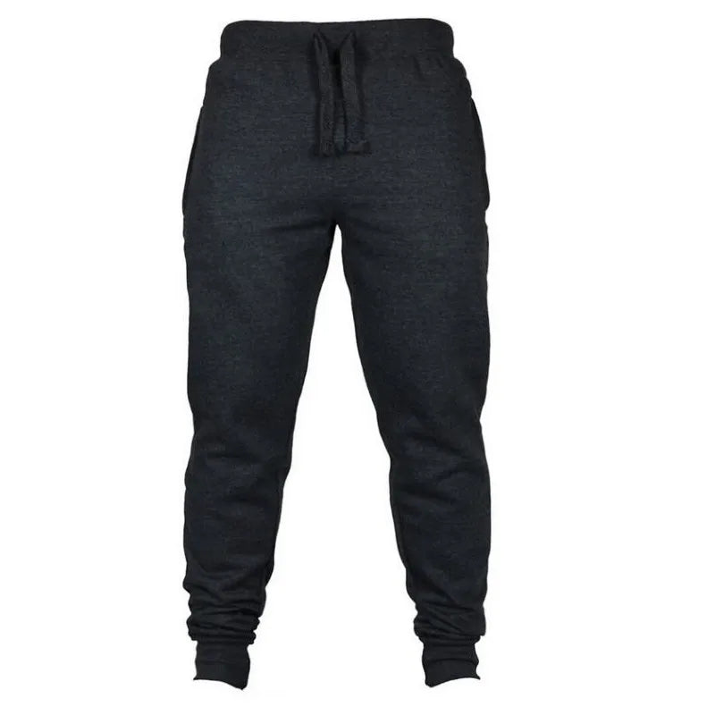 Autumn and winter Men Warm Casual Pants Fitness Sportswear Tracksuit Bottoms    Trousers Black Gyms Jogger Pants