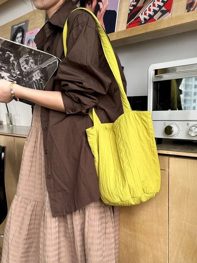 Casual Fashion Bag for Women Shopper Handbags Environmental Storage Reusable Shoulder Tote Bag School Bags Girl Designer Bag