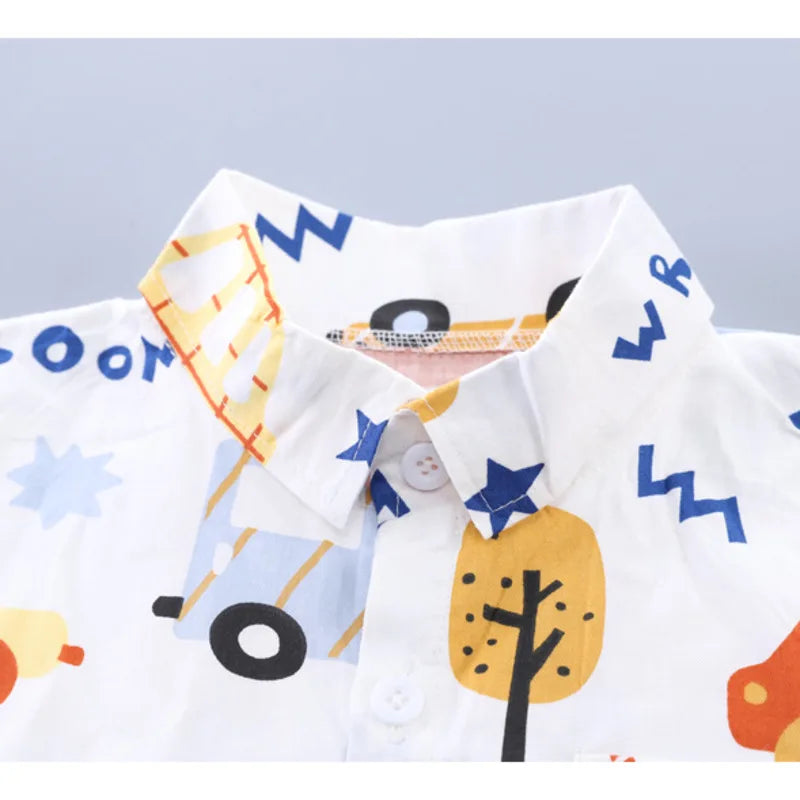 New Spring Autumn Baby Boys Clothes Suit Children Fashion Shirt Pants 2Pcs/Sets Toddler Casual Cartoon Costume Kids Tracksuits