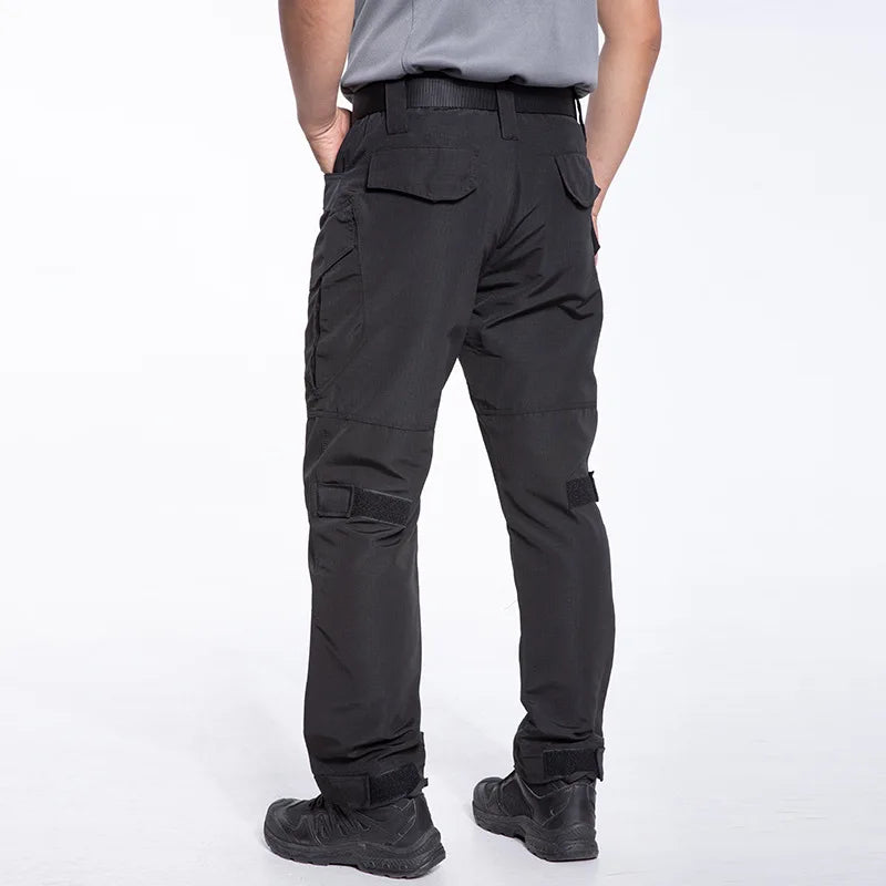 Men's Spring Autumn Tactical Pants Outdoor Work Cargo Trousers for Hiking Camping Climbing Hunting Waterproof with Multi-Pockets