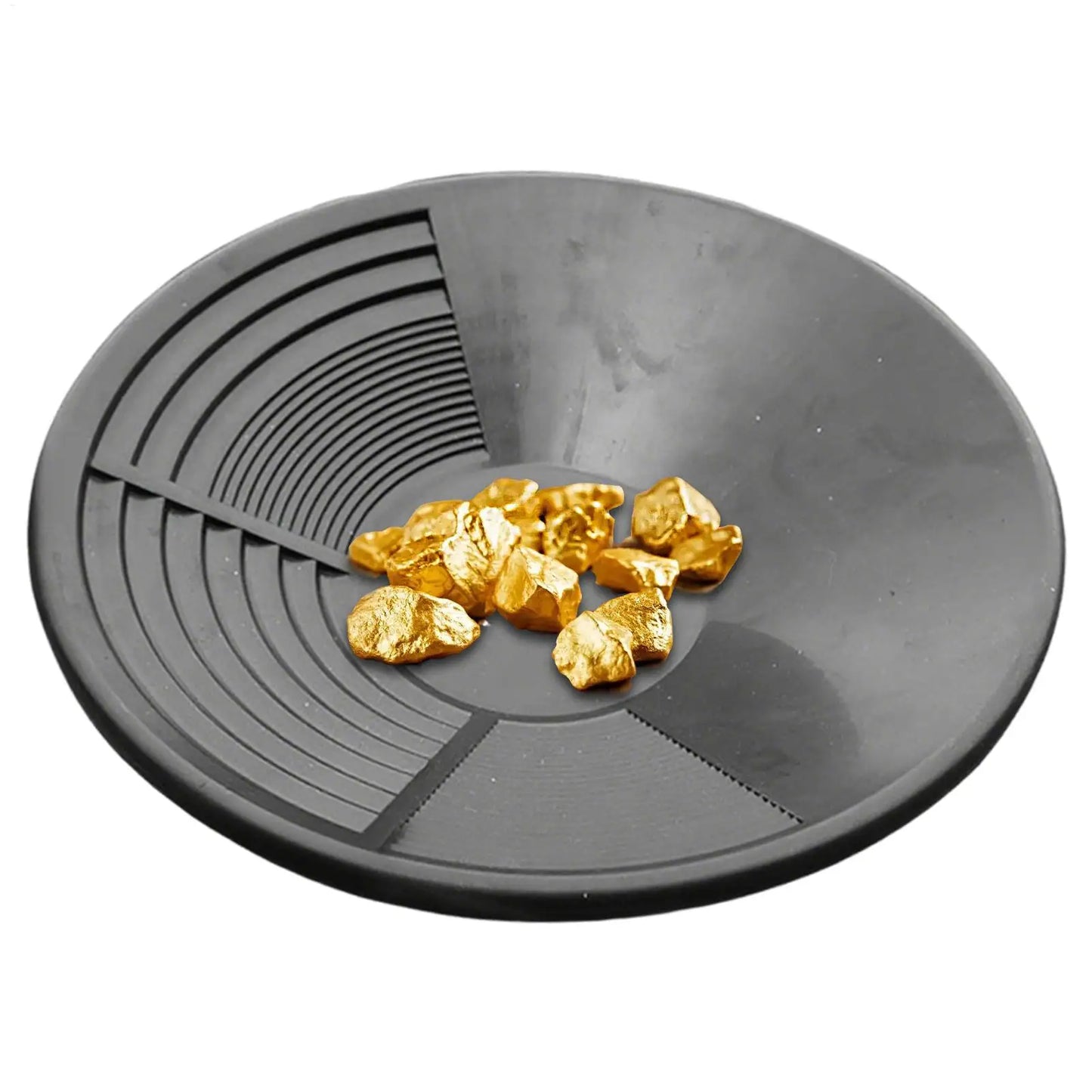 Gold Pan with Riffle Design Durable Prospecting Tool for Gold Mining Metal Detect Efficient Outdoor Wash Gold Panning Equipment