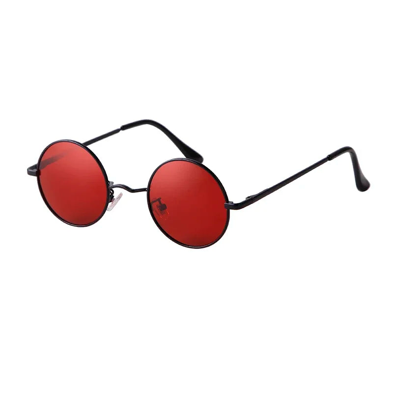 Trendy Round Polarized Sunglasses High Quality Brand Design Vintage Party Men Circle Small Frame Women Yellow Shades Sun Glasses