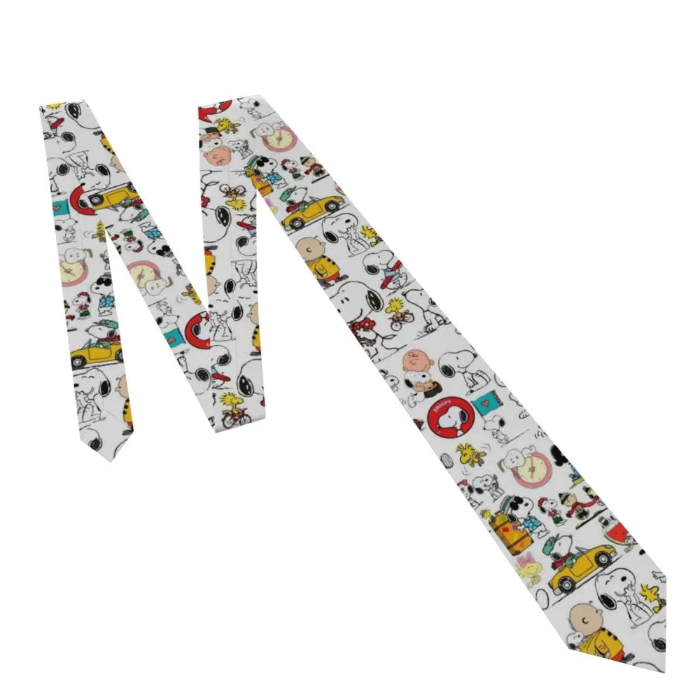 Personalized Fashion S-Snoopys Neckties Men Silk Cartoon Office Neck Tie
