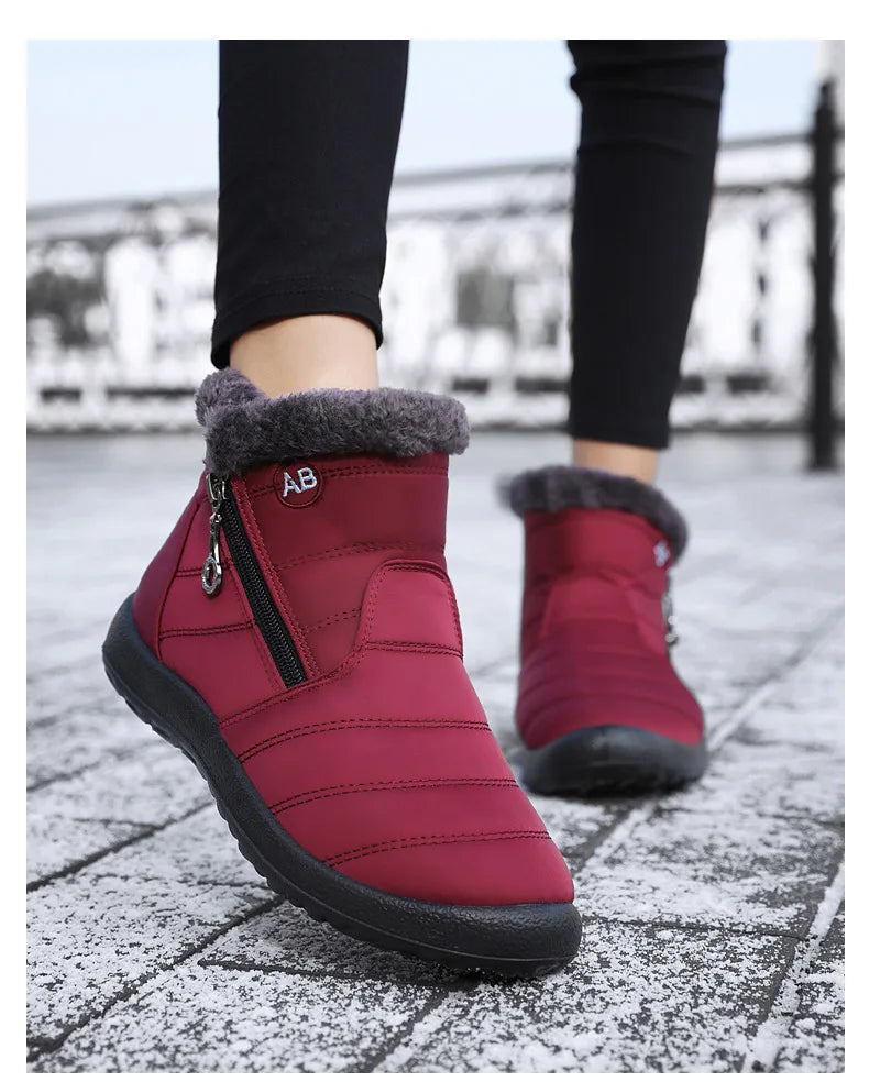 Women Boots Watarproof Ankle Boots For Women Winter Shoes Keep Warm Snow Boots Female Zipper Botines Winter Botas Mujer