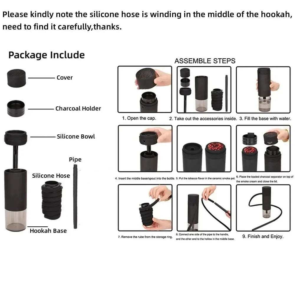 Arabic Hookah Set Portable Shisha Hookah Cup Removable Fashionable Hookah Holder Portable Car Hookah Household Hookah In The Car