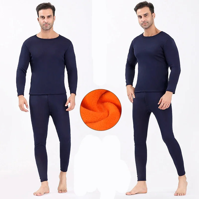 Thermal Underwear Set Men Winter Thicken Velvet Thermal Clothing Long Johns Men's Fleece Keep Warm Thermo Underwear Sets