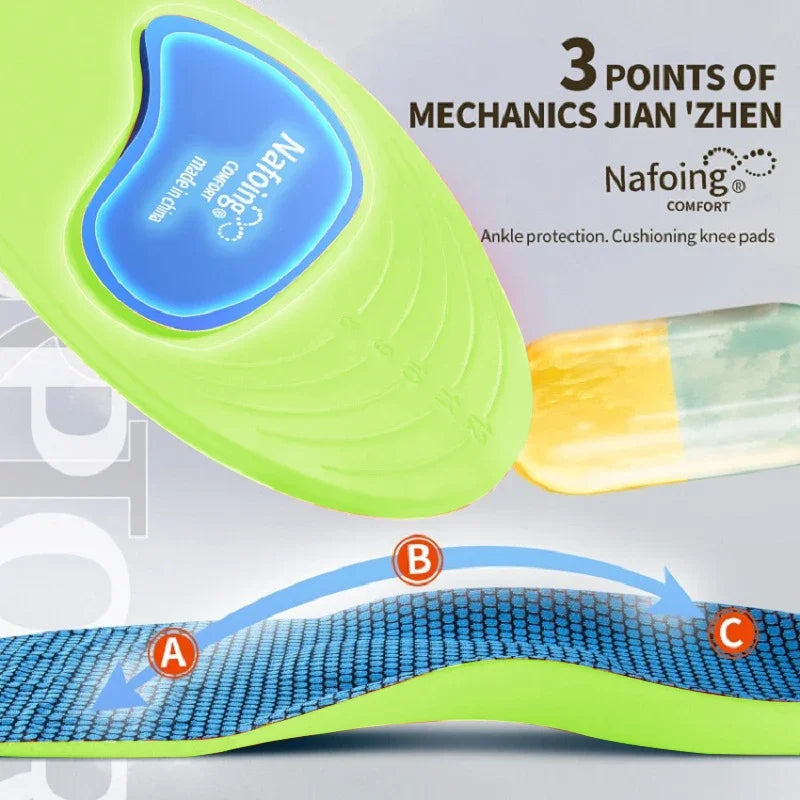 Orthopedic Insoles for Feet Sport Shock-absorbing Insole for Shoes Arch Support Plantar Fasciitis Templates Pads Men Women Sole