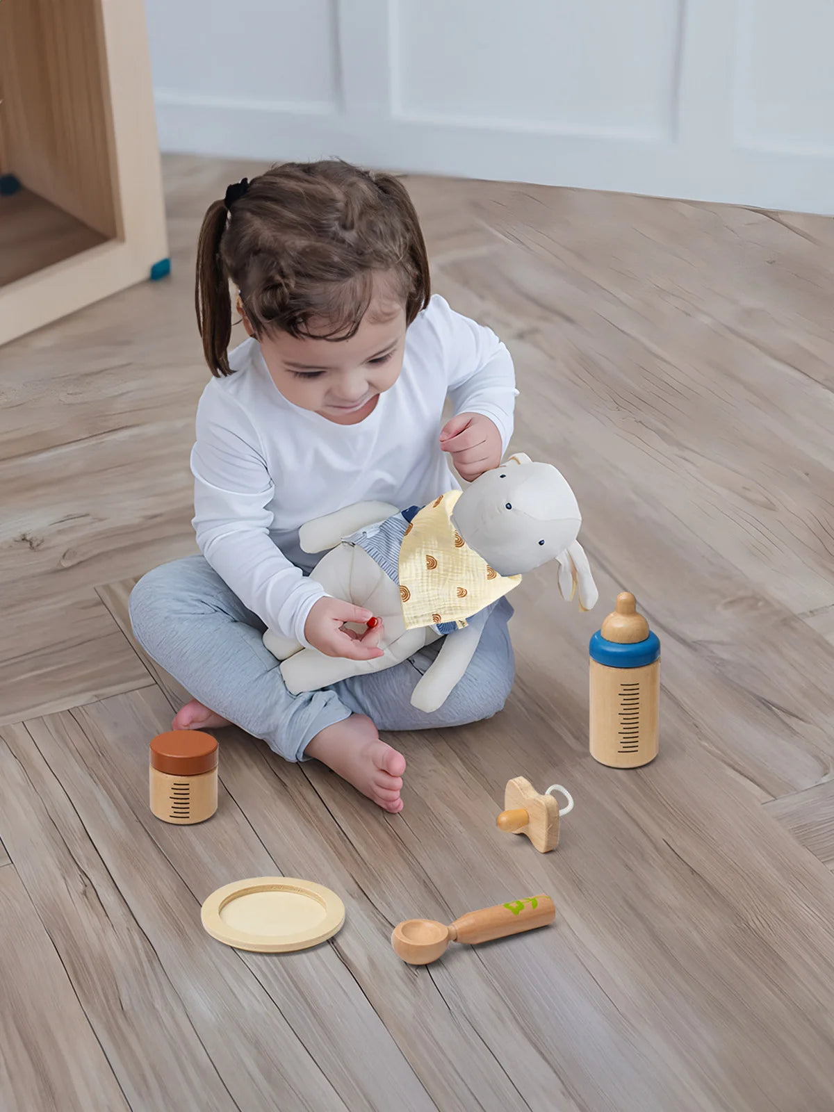 Baby Doll Feeding Set Early Learning Pretend Play Baby Doll Bottles Toy for Children Preschool Age