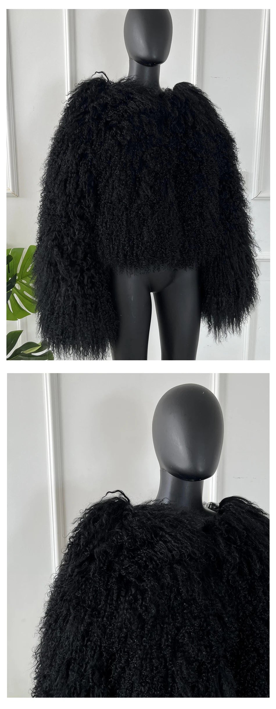 Real Sheepskin Coats Mongolian Lamb Fur Coat Women Natural Sheep Fur Jacket With Lapel Short Fur Outerwear