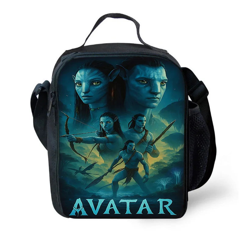 Science Fiction Movie Child School Backpack with Lunch Bags ,Pencil Bags ,School Bags for Boys Girls A-AvatarS Best Gift