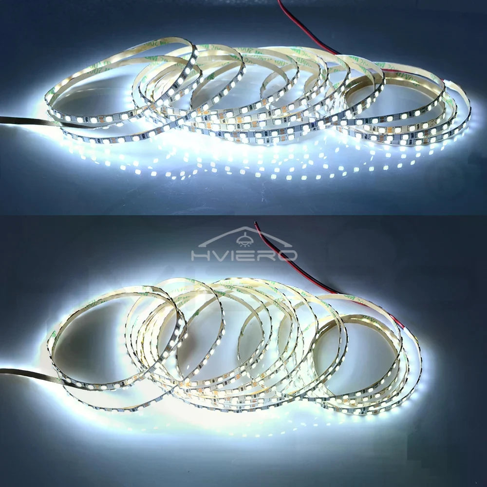 5M 600LEDs LED Strip 2835 DC12V 120LEDs/M Flexible Light Belt Led Ribbon Tape Home Decoration White Blue Red Green Lamp Strips