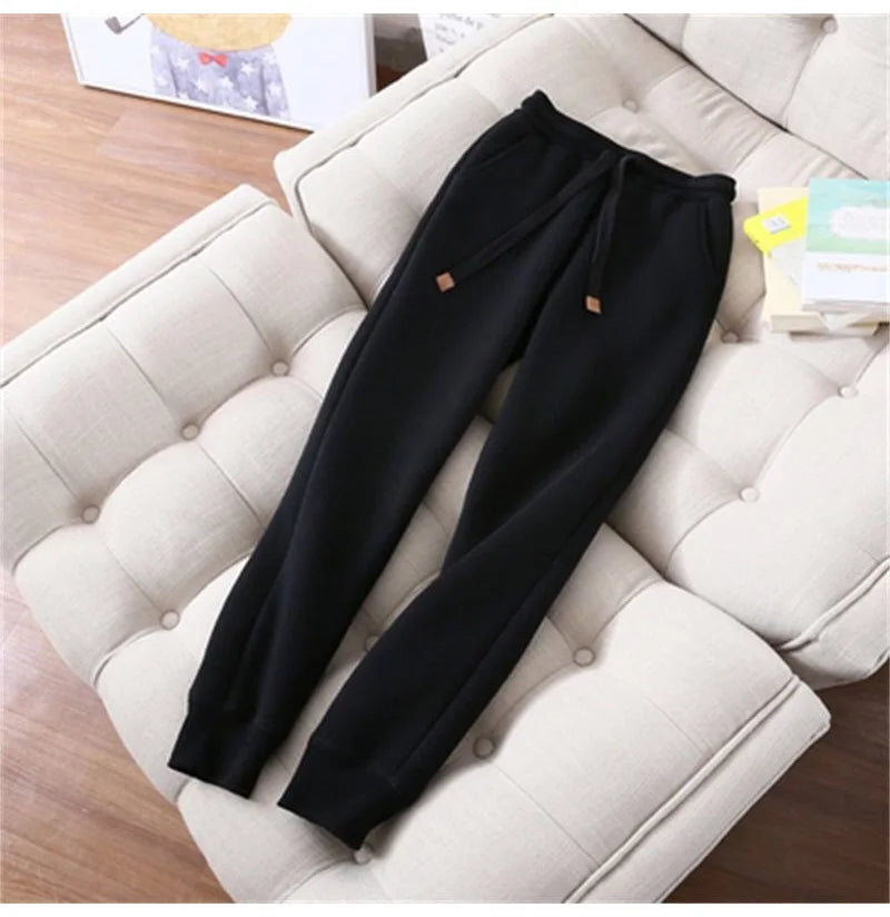 Winter Warm Sports Suits For Women Velvet Track Suit Thick Hoodies Jackets And Sweatpants Fleece 2 Piece Sets Women Outfit 2023
