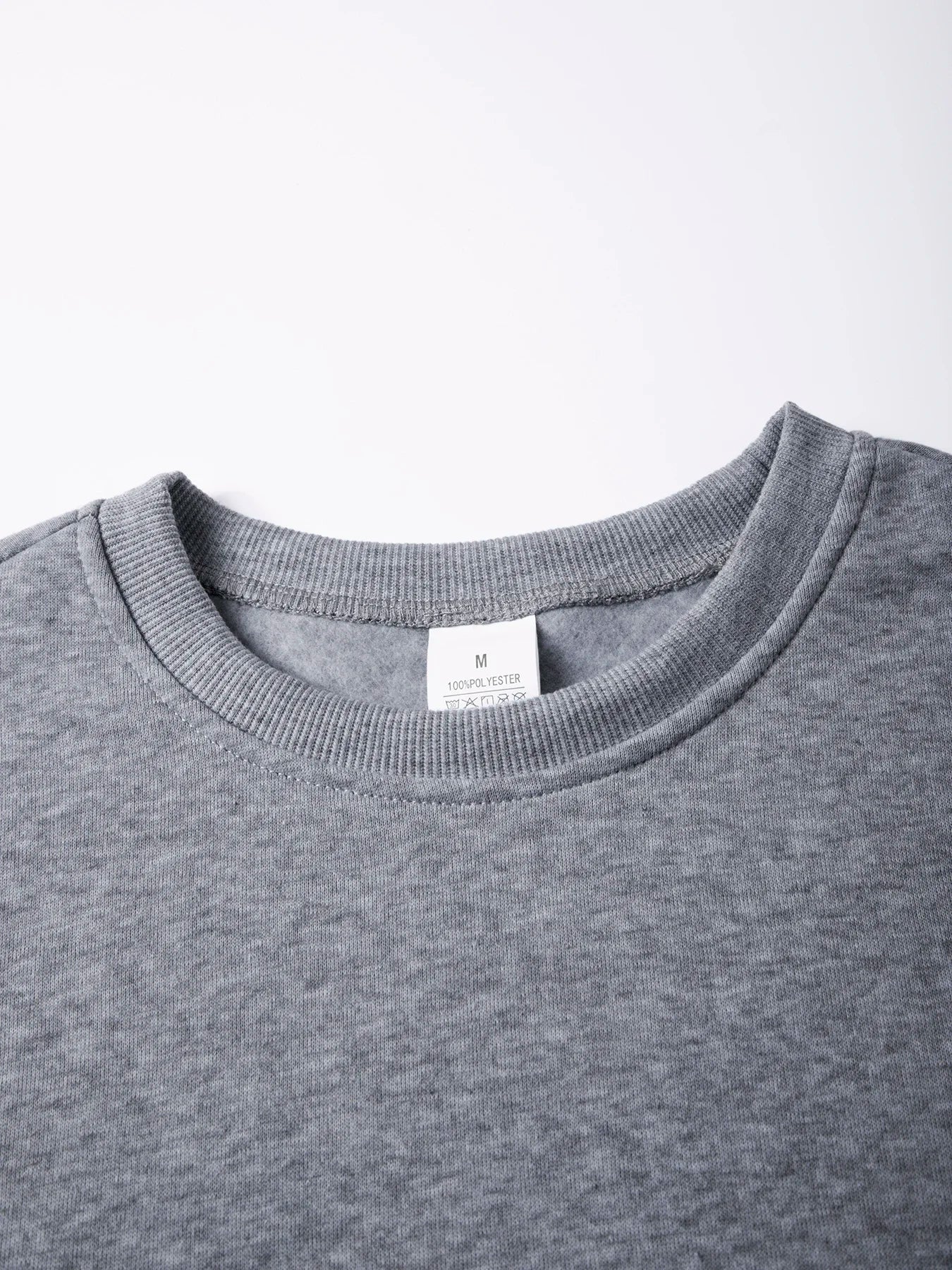Men's Crew Neck Pullover Solid Color Large Sweatshirts Spring Autumn Outdoor Jogging Tops Men Casual Hoodies Streetwear