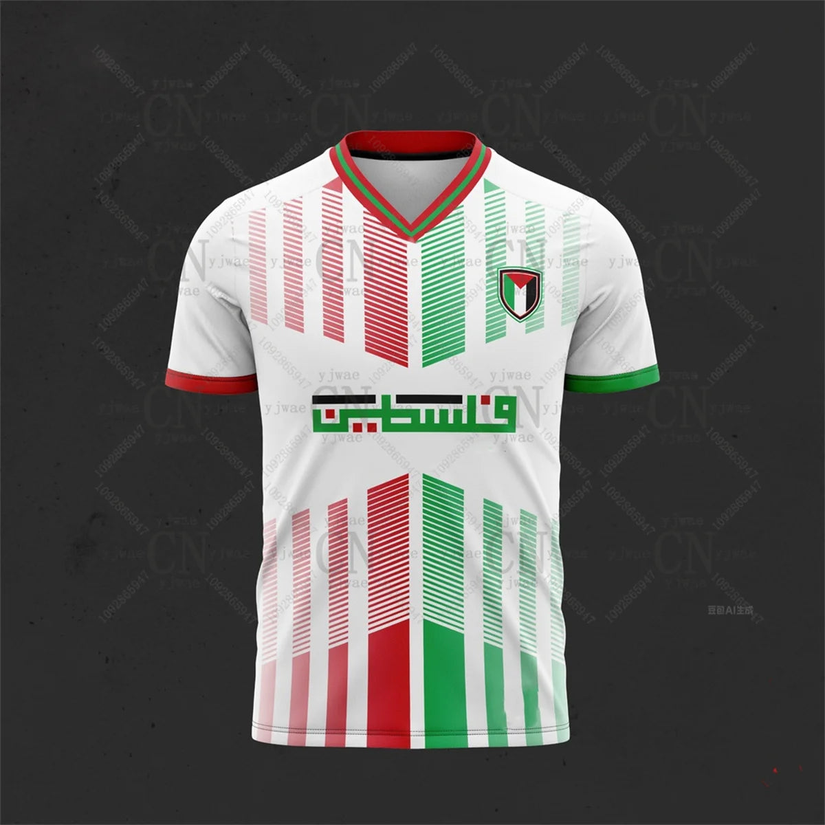 Palestine Football Jersey Flag Graphic Sportswear Short Sleeved Children&Adults Quick Drying Outdoor Fitness Training T-Shirt
