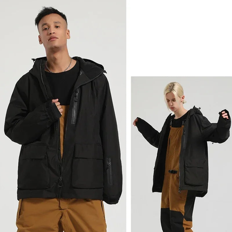Winter New Skiing Jackets Thickened Warm Winter Clothes Outdoor Sport Waterproof Jackets Loose Couple Snow Coats Snowboard Tops