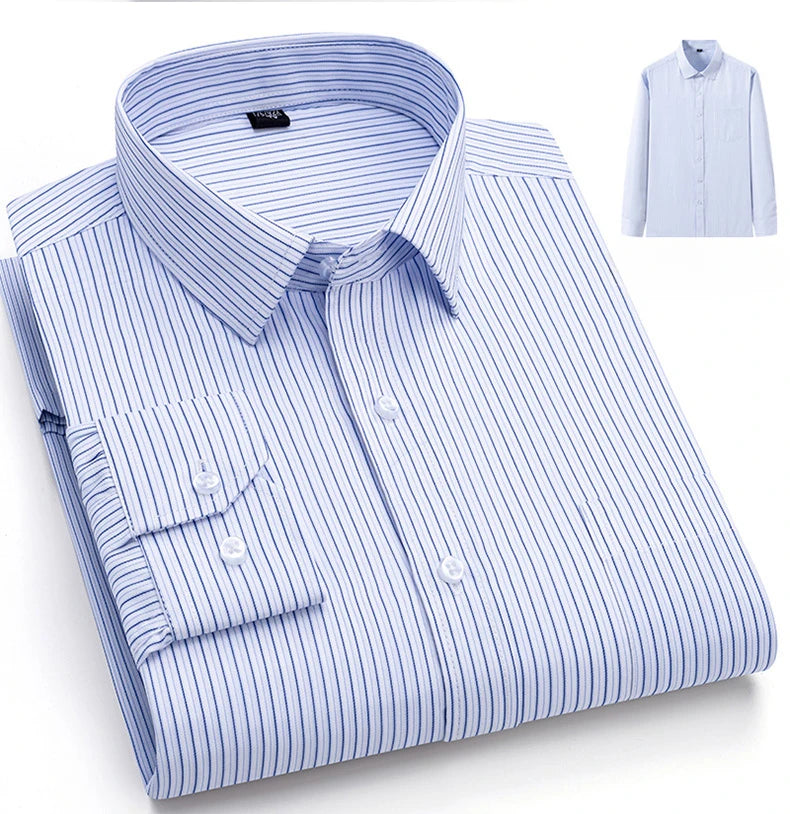 New in shirt elegants cotton long-sleeve shirts for men slim fit Casual plain shirt plaid designer tops soft houndstooth clothes