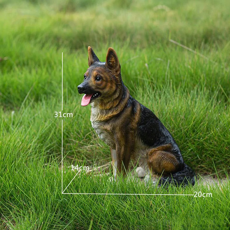 Simulated Pet Puppy Model Resin Sculpture Ornaments Garden Courtyard Lawn Figurines Decoration Home Cute Dog Statue Accessories