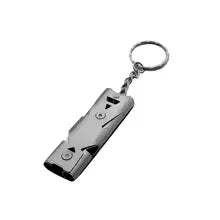 Survival Whistle Keychain -  Emergency Whistle for Outdoor Camping/Hiking, Loud Safety Alarm with Double Tube Design