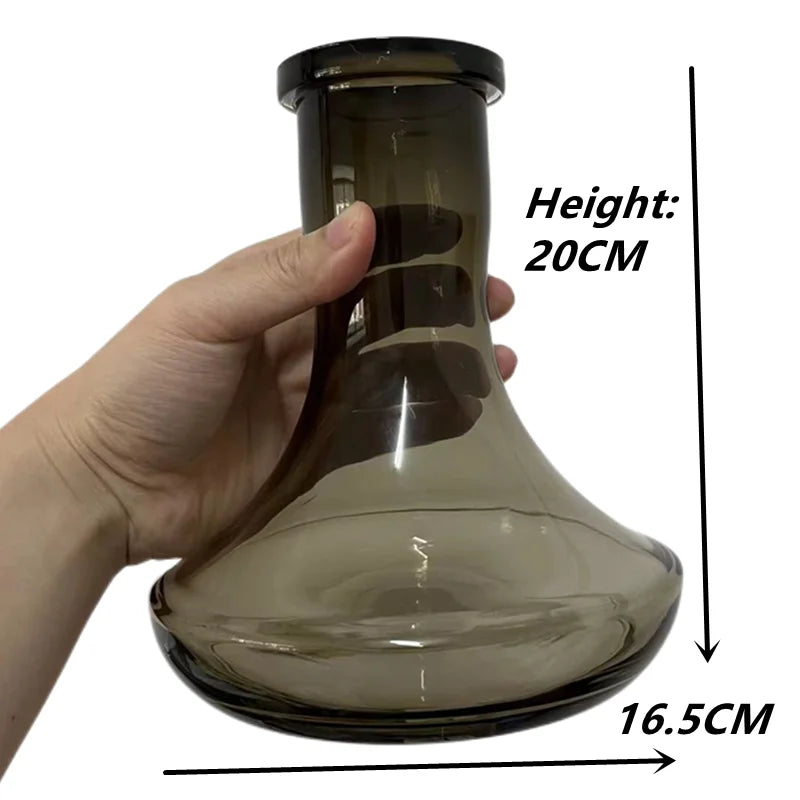 Big Size 26/20cm Hookah Base Glass Bottle Shisha Bottle Flask For Model Nargile Sheesha Narguile Chicha Cachimbas