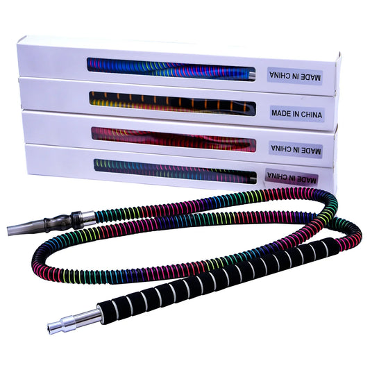 Arabic Shisha Hose with Long Handle Colorful Design for Middle Eastern Durable Nightclubs Hookah Hose