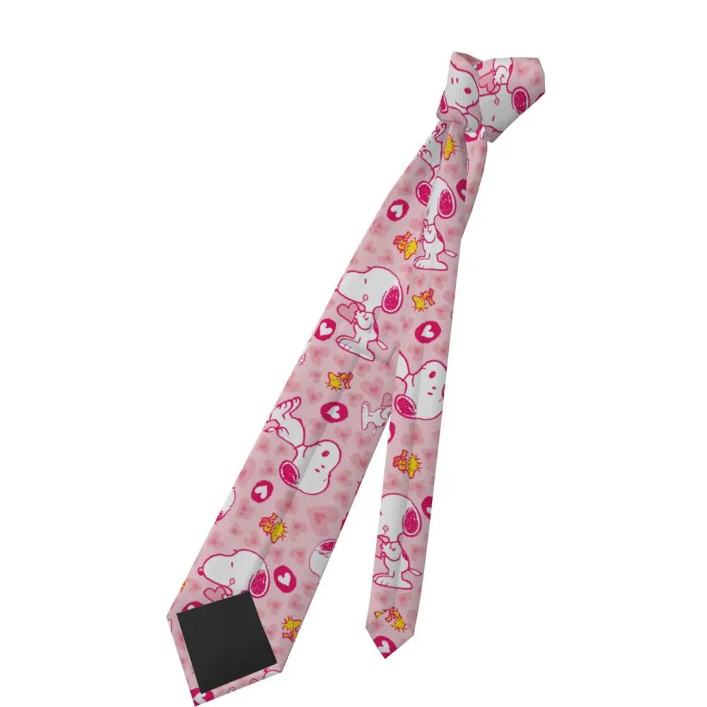 Snoopys & Woodstock Smile Giggle Laugh Neckties Silk 8 cm Neck Tie for Mens Shirt Accessories Cravat Wedding Accessories Office