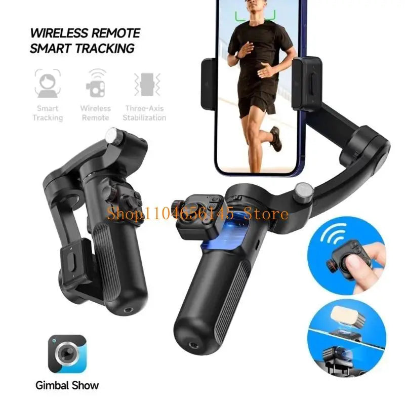 3 Axises Phone Gimbals with Adjustable Fill Light Gimbals Stabilizers for Smartphone Phone Stabilizers for Video Recording