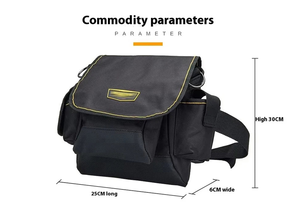Tool Pouch - Electrician Tools Bag,Multic Pockets Tool Belts Pouches with Cover ,Thickened Oxford Cloth Belt Bag Pouch Bag WH018