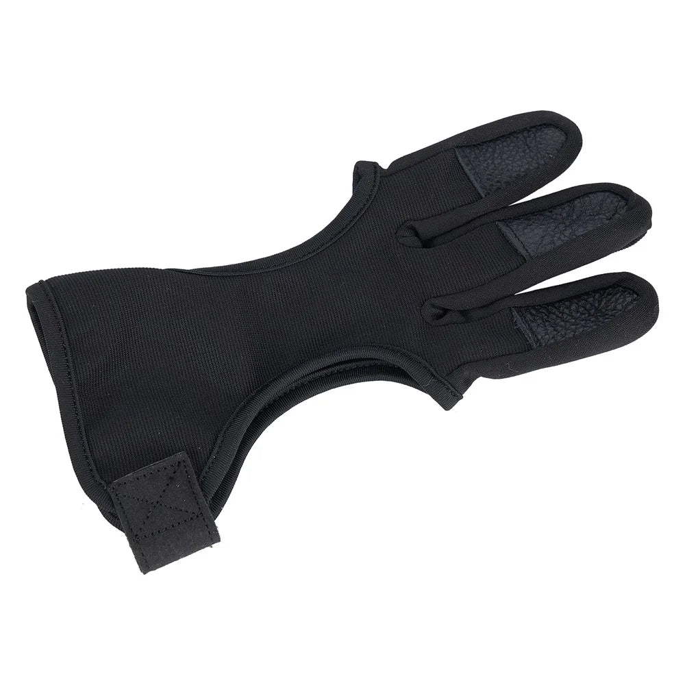 Archery Arm Finger Guard Leather Handguard Protector Adult 3 Finger Glove Left Right Hunting Shooting Safety Anti Slip Protect