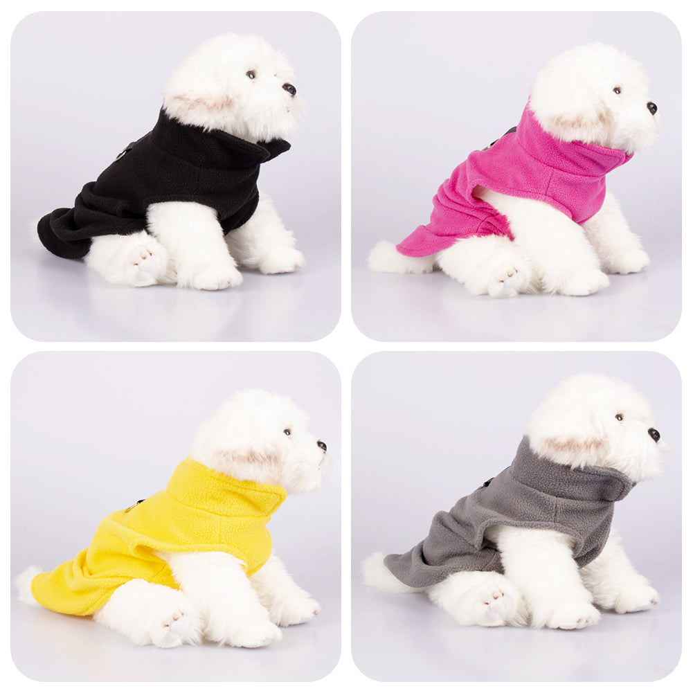 Pet Winter Jacket With Tractions Buckle Breathable Comfortable Pet Clothes For Small Cat Dog