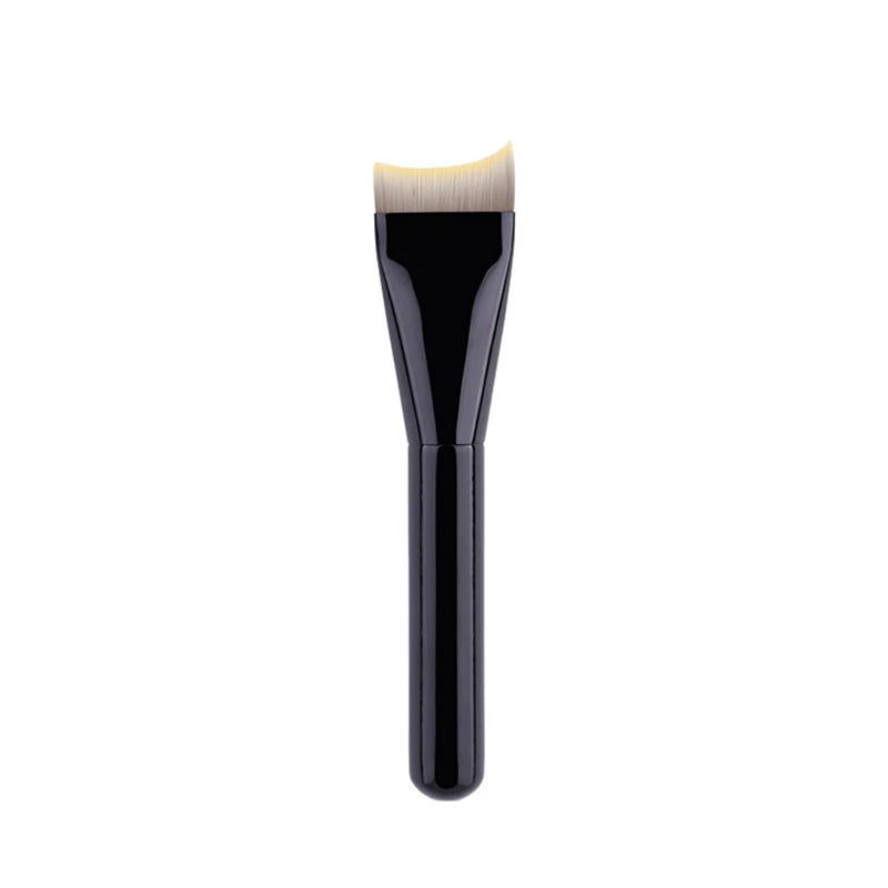 1PCS Ultra Thin Crescent Foundation Brush Lightweight Face Contour Brush Black Handle Contour Brush Mixed Foundation Cream Tool