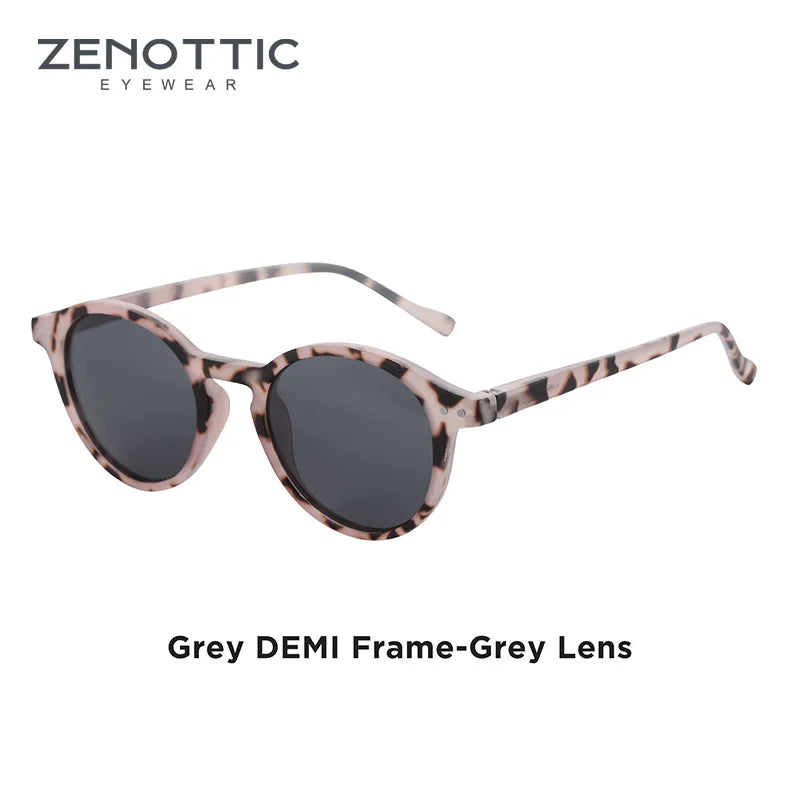 ZENOTTIC Retro Polarized Sunglasses 2023 2024 Men Women Vintage Small Round Frame Sun Glasses Polarized Lens UV400 Goggles Shade