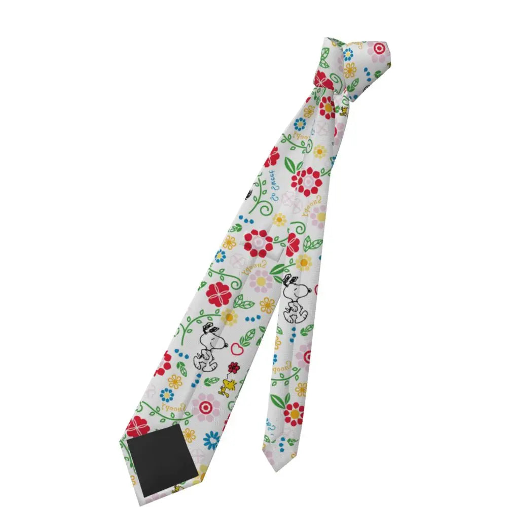 Snoopys & Woodstock Smile Giggle Laugh Neckties Silk 8 cm Neck Tie for Mens Shirt Accessories Cravat Wedding Accessories Office
