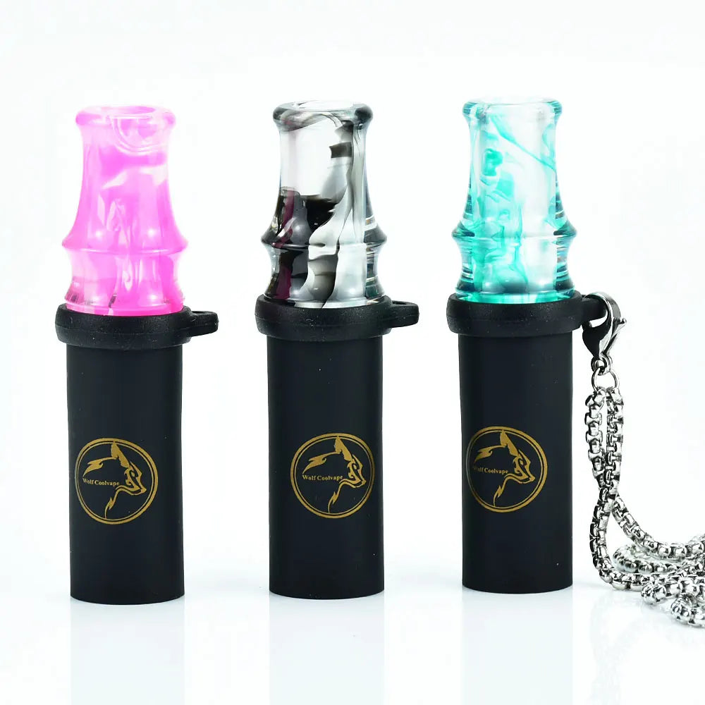 wolfcoolvape taifun style Resin Hookah Mouthpieces For Sheesha Chicha Narguile Shisha Water Pipe Silicone Hang Rope Strap Mouth