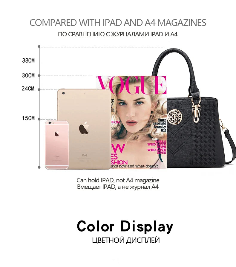 New Famous Designer Brand Bags Women Leather Handbags  Luxury Ladies Hand Bags Purse Fashion Shoulder Bags Gift