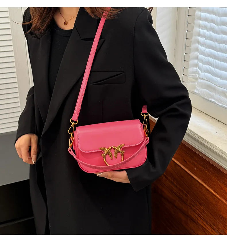 Ladies' Handbag, Swallow Bag, High-end, Fashionable, Versatile, Single Shoulder Crossbody Bag, Small Square Bag, Commuting Bag