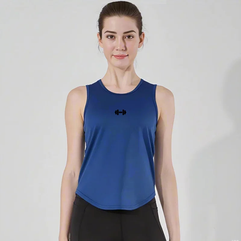 Summer Women's Gym Tank Tops Fitness Training Clothing Quick-drying Loose Bodybuilding Sleeveless Shirt Fashion Basketball Vest