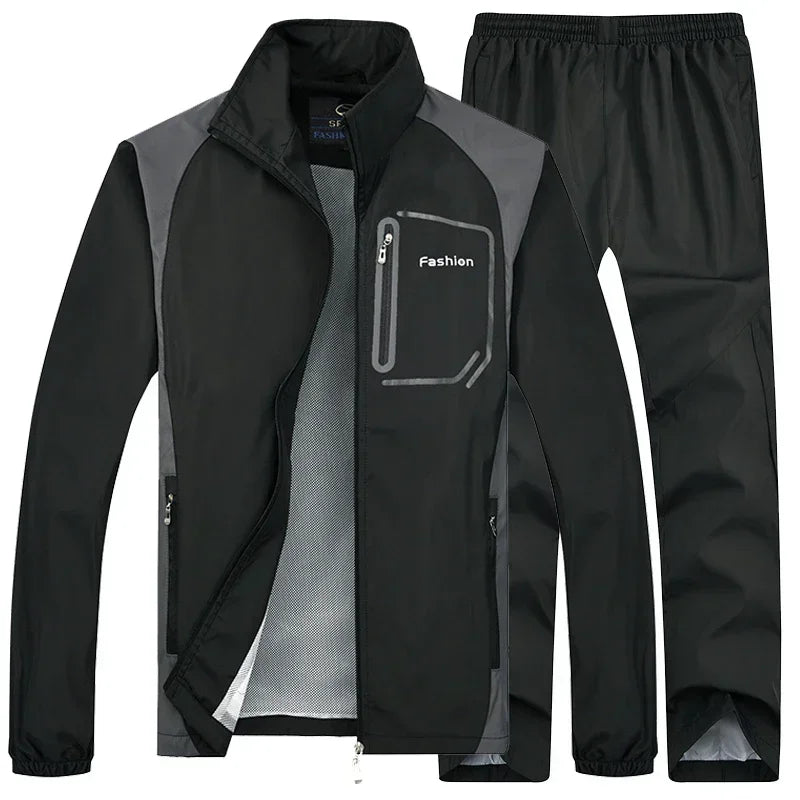 Men's Sweatsuit Tracksuit 2 Piece Jacket+Sweat pants Outfit Long Sleeve Jogging Running Athletic Basketball Sports Suit Sets