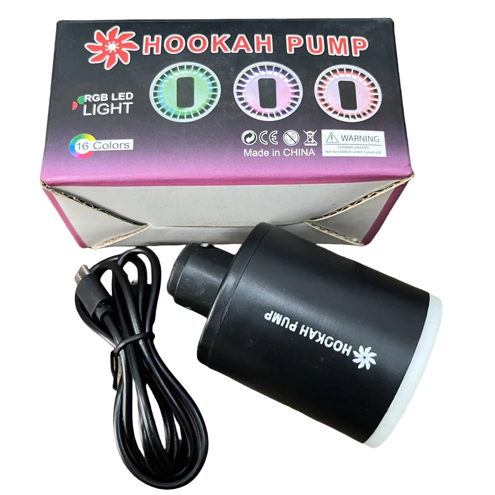 Shisha Hookah Starter USB Charging with Led Lights Rechargeable Battery Strong Air Pump Utensil Save Breath Chicha Accessories
