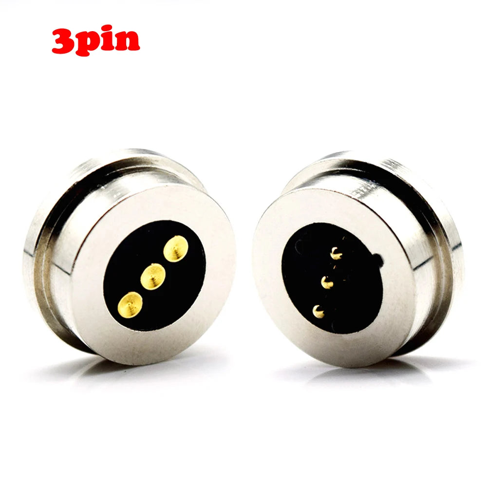 1Pair 2/3/4/5/6Pin waterproof high current magnet suction spring pogo pin male female probe DC power charging magnetic connector