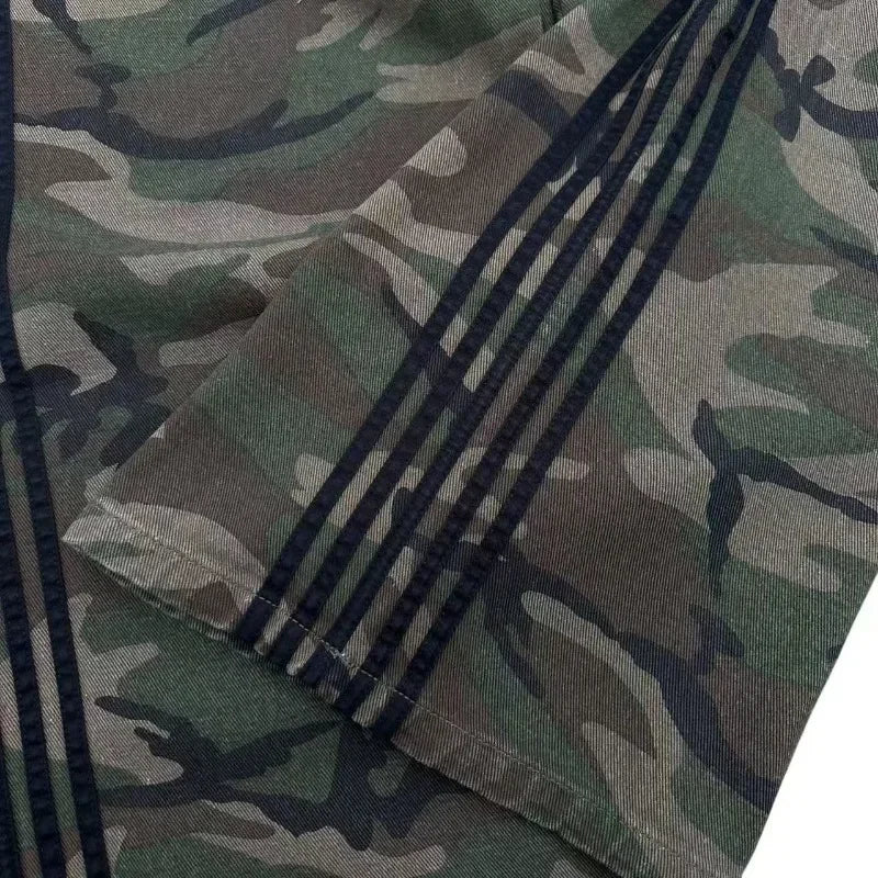 Men's pants camouflage sweatpants retro trend classic women's pants oversized loose wide-legged pants street versatile jeans