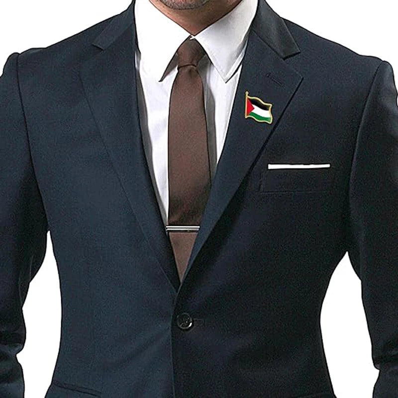 1 or 5 Pcs Palestine Flag Lapel Pins Bulk - Metal Palestinian National Lapel Pin - Metal Souvenir for Hat Clothes Backpack