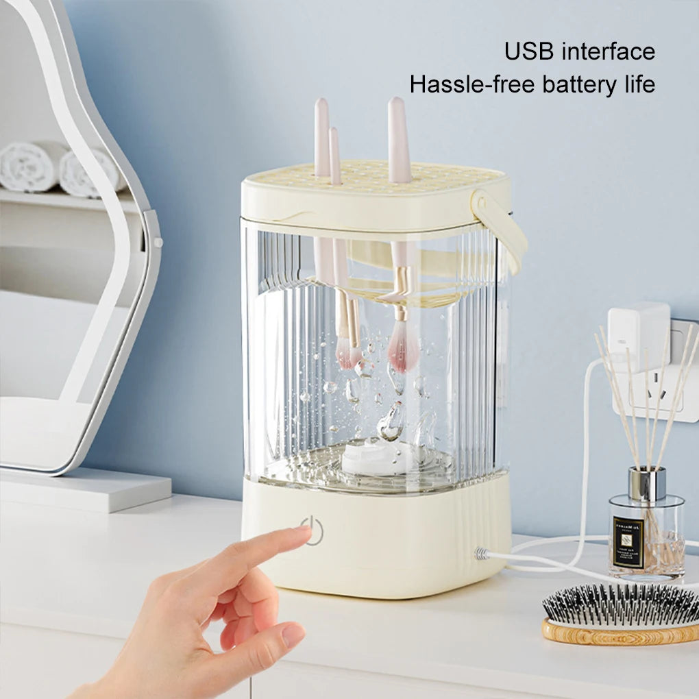 Portable Electric Makeup Brush Cleaner Electric USB Quick Cleaner Cleaning Brush Automatic Makeup Brush Cleaning Stand Device