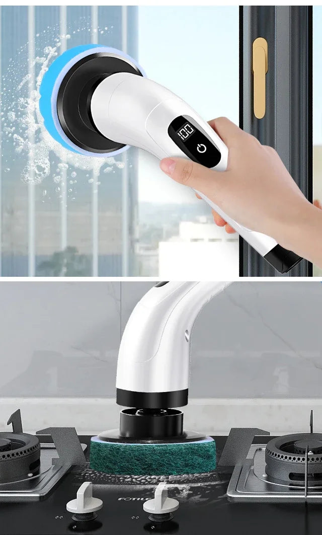 Household Cordless Spin Scrubber Kitchen Gadgets Hair Brushes Bathroom Broom Toilet Mops Electric Multipurpose Cleaning Brush