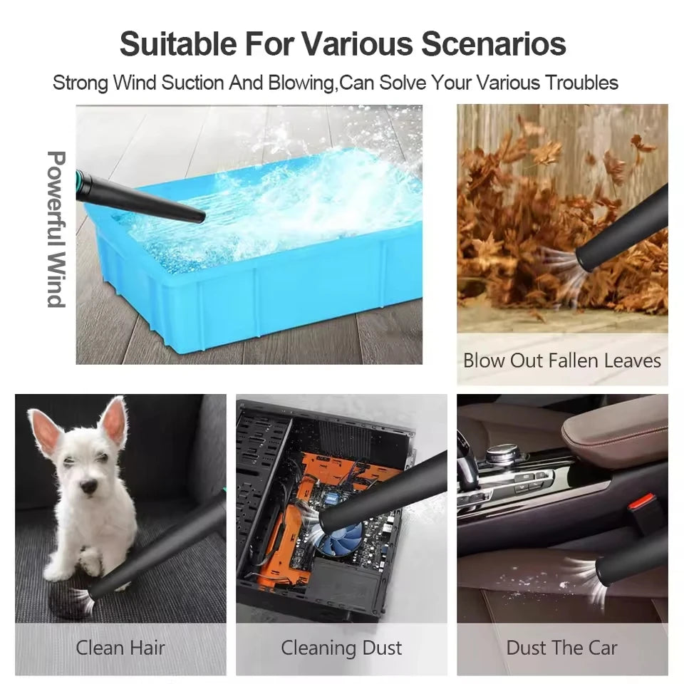 Cordless Handheld Air Blower 2 In 1 Electric Vacuum Cleannig Suction Leaf Blower Dust Cleaner Power Tool for Makita Battery