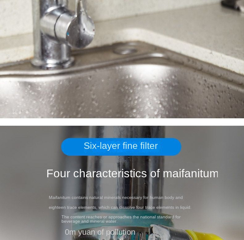 Faucet Filter Kitchen Household Water Purification Tool Six-layer Splash Proof Universal Shower Extension Filter