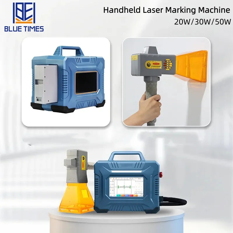 Handheld Marking Machine 20/30/50W Lithium-Battery-Powered Fibre Laser Marking Machine for Metal, Plastic, and Glass Engraving